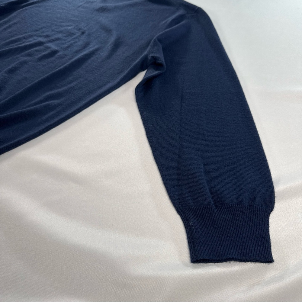 Jos A Bank Sweater Mens XXL Blue 100% Merino Wool V Neck Travelers Collection - Picture 7 of 8